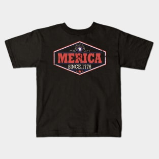 Merica 4th of july Kids T-Shirt